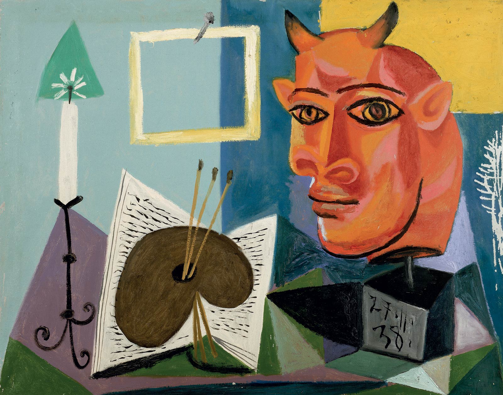 Una de las obras expuestas en el museo Picasso de Málaga, junto a Palacio Solecio.